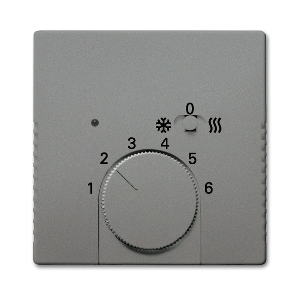 Kryt termostat otočný topení a chlazení ABB Solo metalická šedá ABB