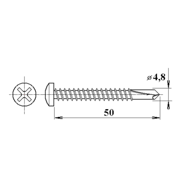 Šroub s půlkulatou hlavou do železa 4