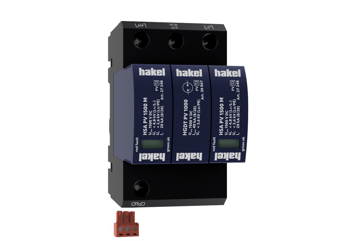 Svodič přepětí DC T2 Hakel HSA PV 1500 M S HAKEL