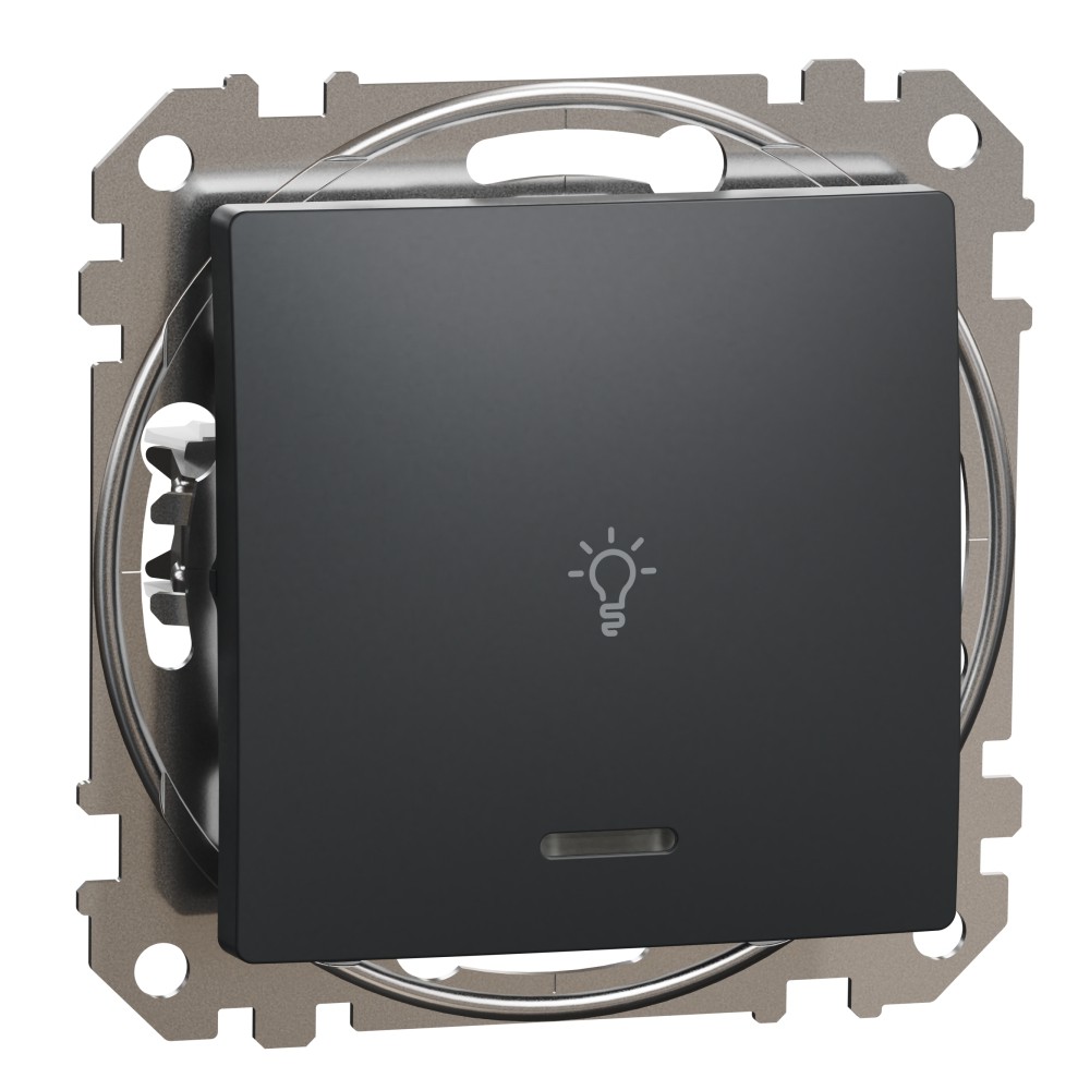 Tlačítko světlo řazení 1/0So Schneider Sedna Design antracit
