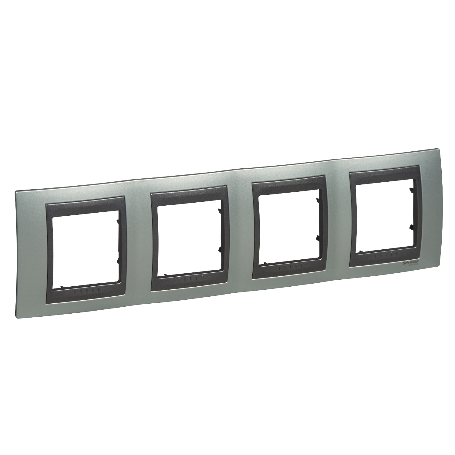 Rámeček Schneider Unica Top čtyřnásobný horizontální grafit