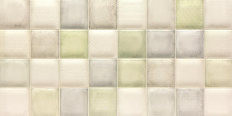 Dekor Rako Retro 20×40 cm zelená WARMB525 RAKO