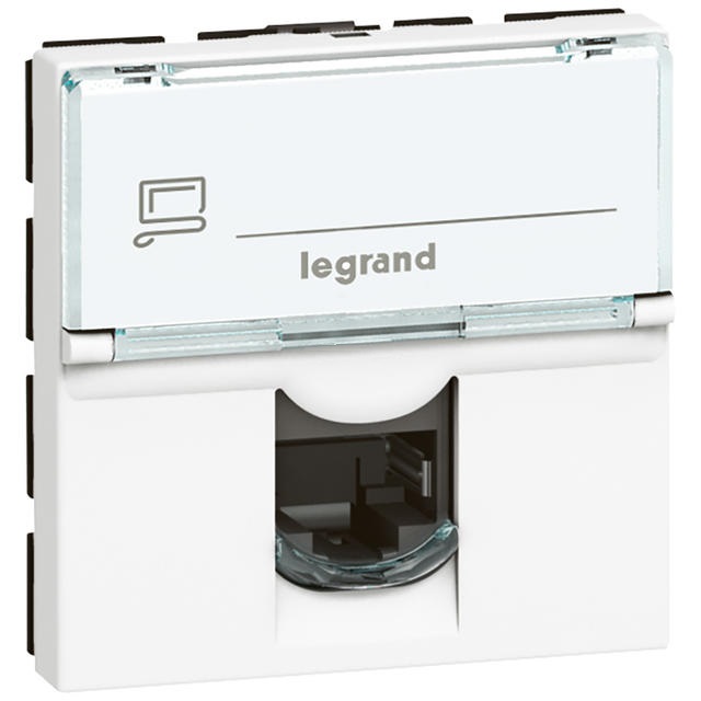 Zásuvka datová Legrand Mosaic CAT5e 1× RJ45 2 moduly bílá Legrand