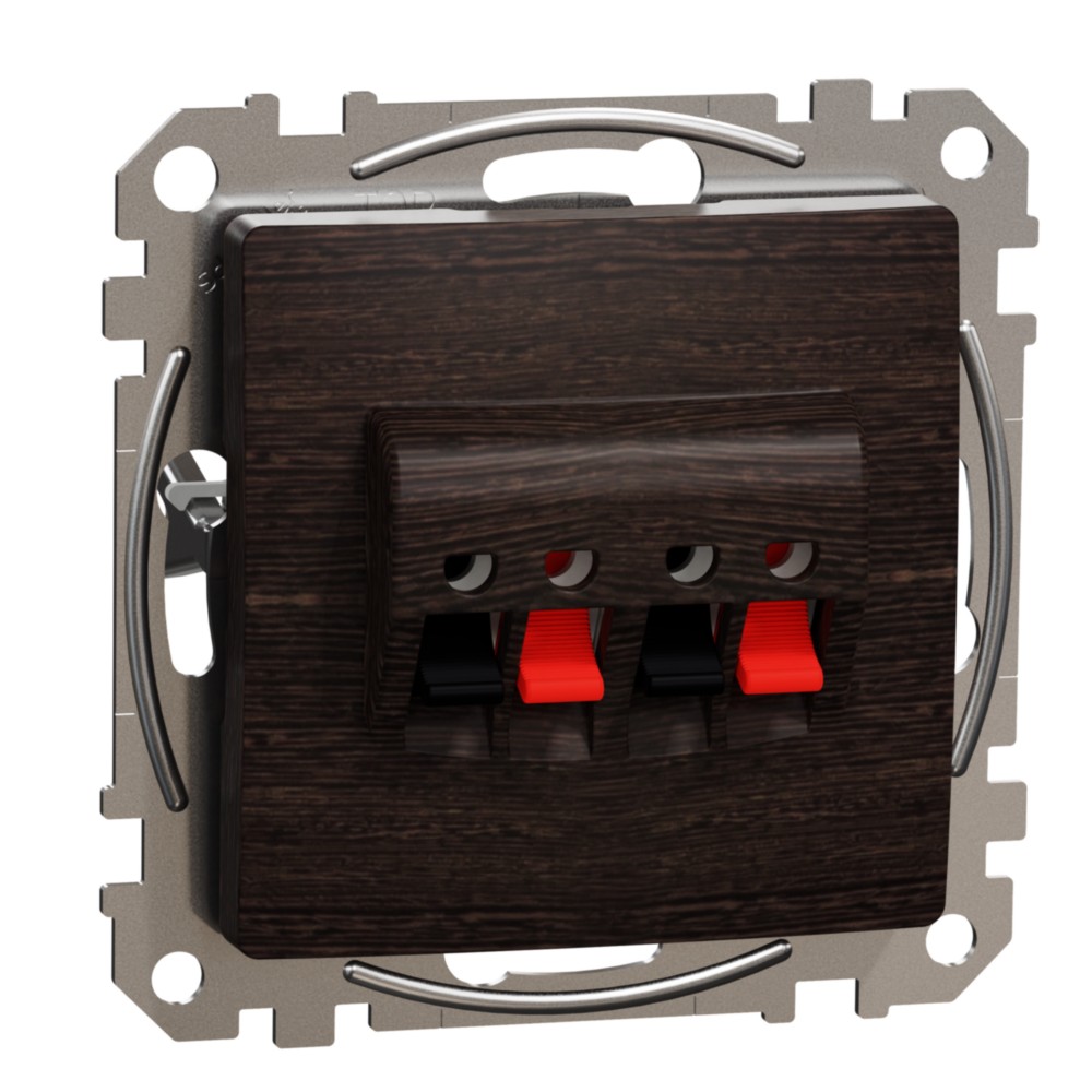 Zásuvka reproduktorová stereo Schneider Sedna Design wenge