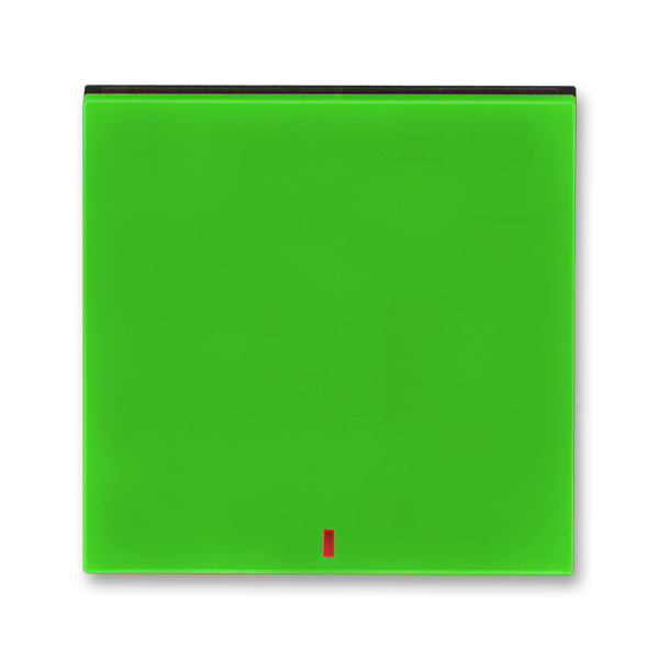 Kryt spínač jednoduchý s červeným průzorem ABB Levit zelená