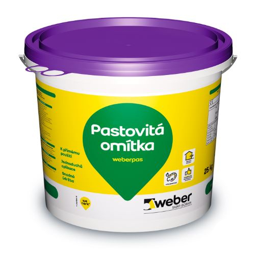 Omítka pastovitá weberpas aquaBalance zrnitá 1 mm FI2E 25 kg Weber