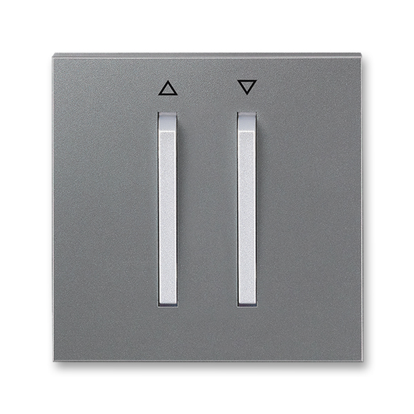 Kryt spínač žaluziový dvojítý ABB Neo ocelová