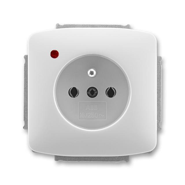 Zásuvka 230 V jednonásobná ABB Tango přepěťová ochrana bílá