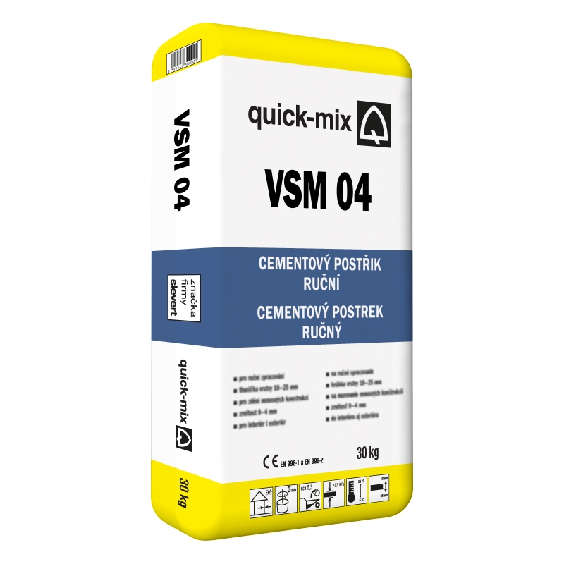 Postřik cementový Sakret/Quick-mix VSM 04 30 kg Quick-mix