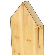 Plotovka šikmina dřevěná oboustranná 18x82x1300mm
