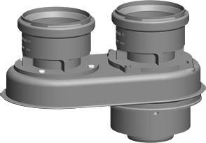 Adaptér DN 60/100-2× DN 80 Wolf WOLF