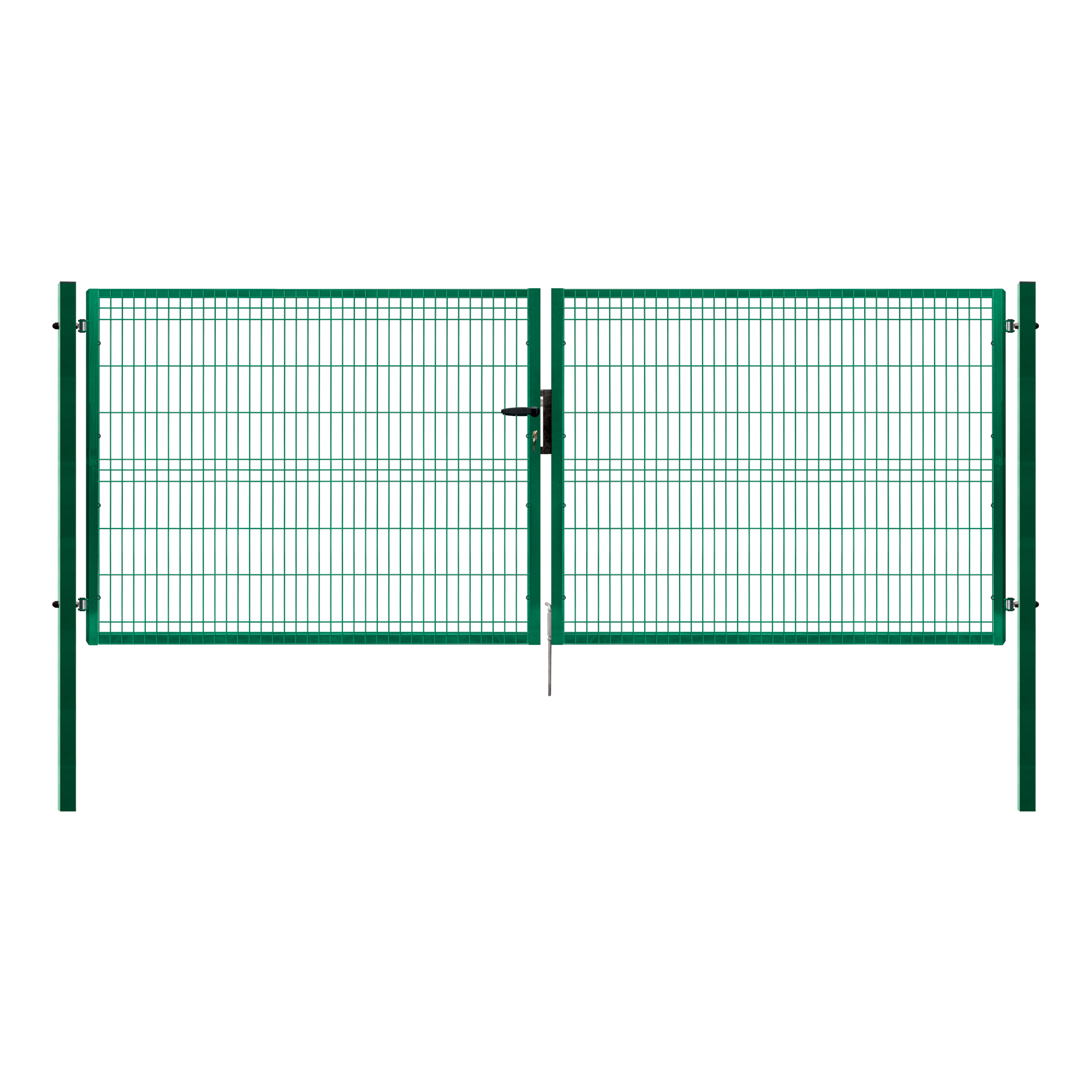 Brána dvoukřídlá Pilofor Zn + PVC zelená šířka 4