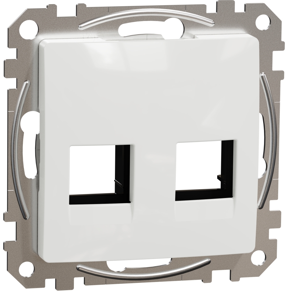 Kryt zásuvka datová dvojnásobná Schneider Sedna Design RJ45 AMP UTP bílá