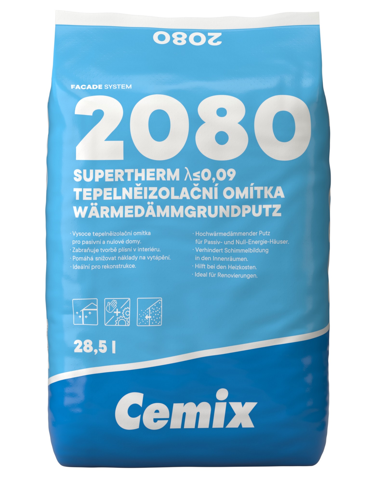 Omítka tepelněizolační jádrová Cemix 2080 SUPERTHERM 0
