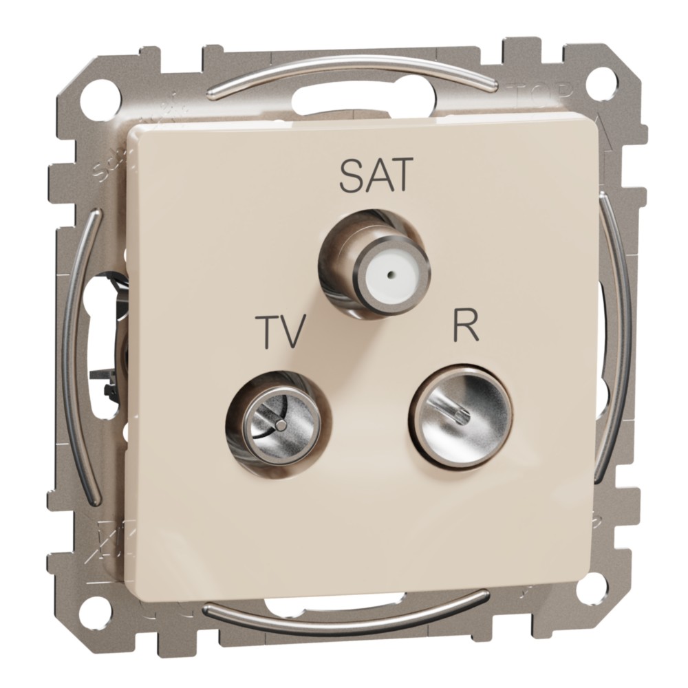 Zásuvka anténní koncová Schneider Sedna Design TV/R/SAT béžová