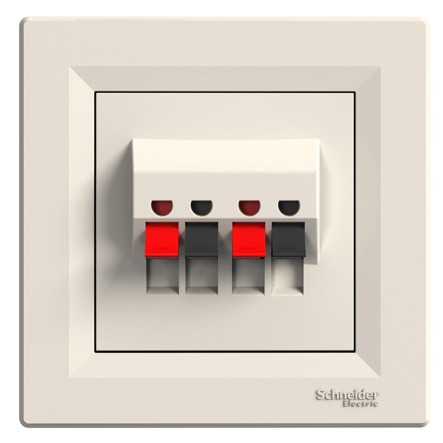 Zásuvka reproduktorová stereo Schneider Asfora krémová