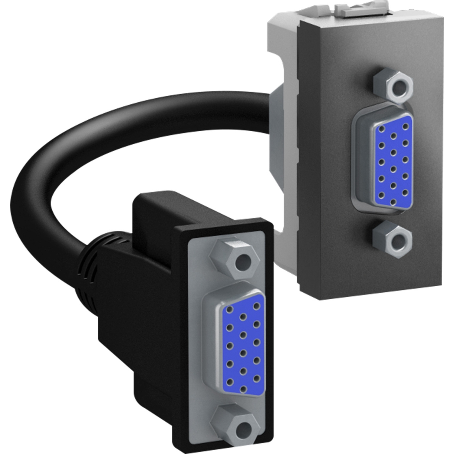 Zásuvka datová VGA Schneider Unica grafit