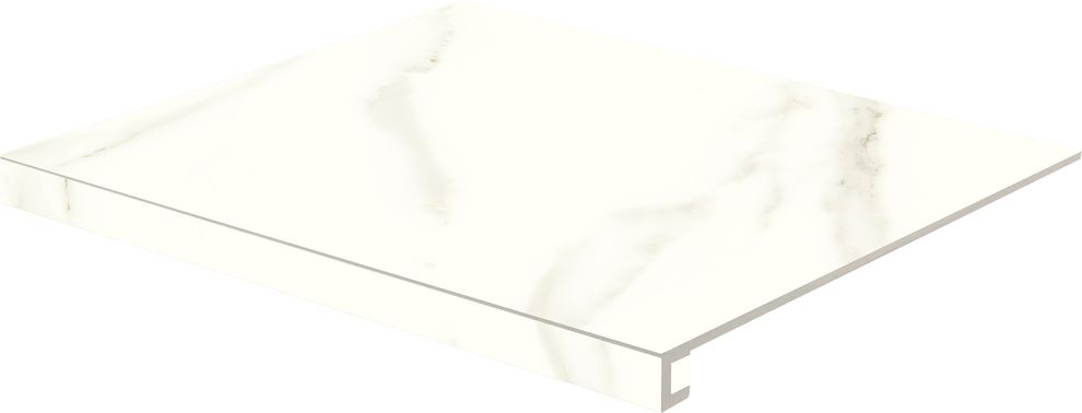 Tvarovka schodová Rako Cava 53×60 cm bílá lesklá DCG65830 RAKO