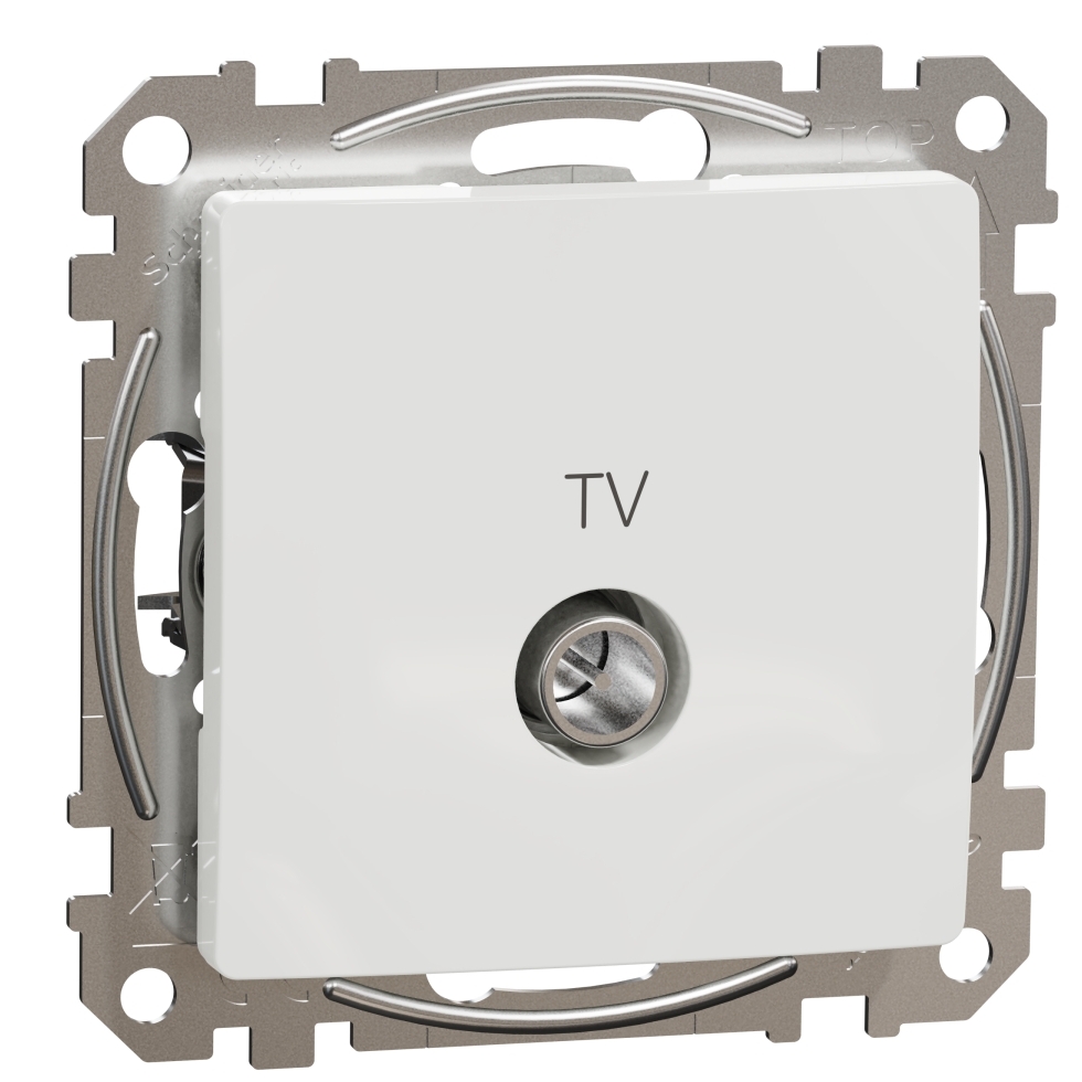 Zásuvka anténní koncová Schneider Sedna Design TV bílá