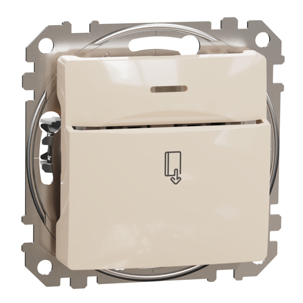 Spínač hotelových karet Schneider Sedna Design bezšroubové béžová bezšroubové