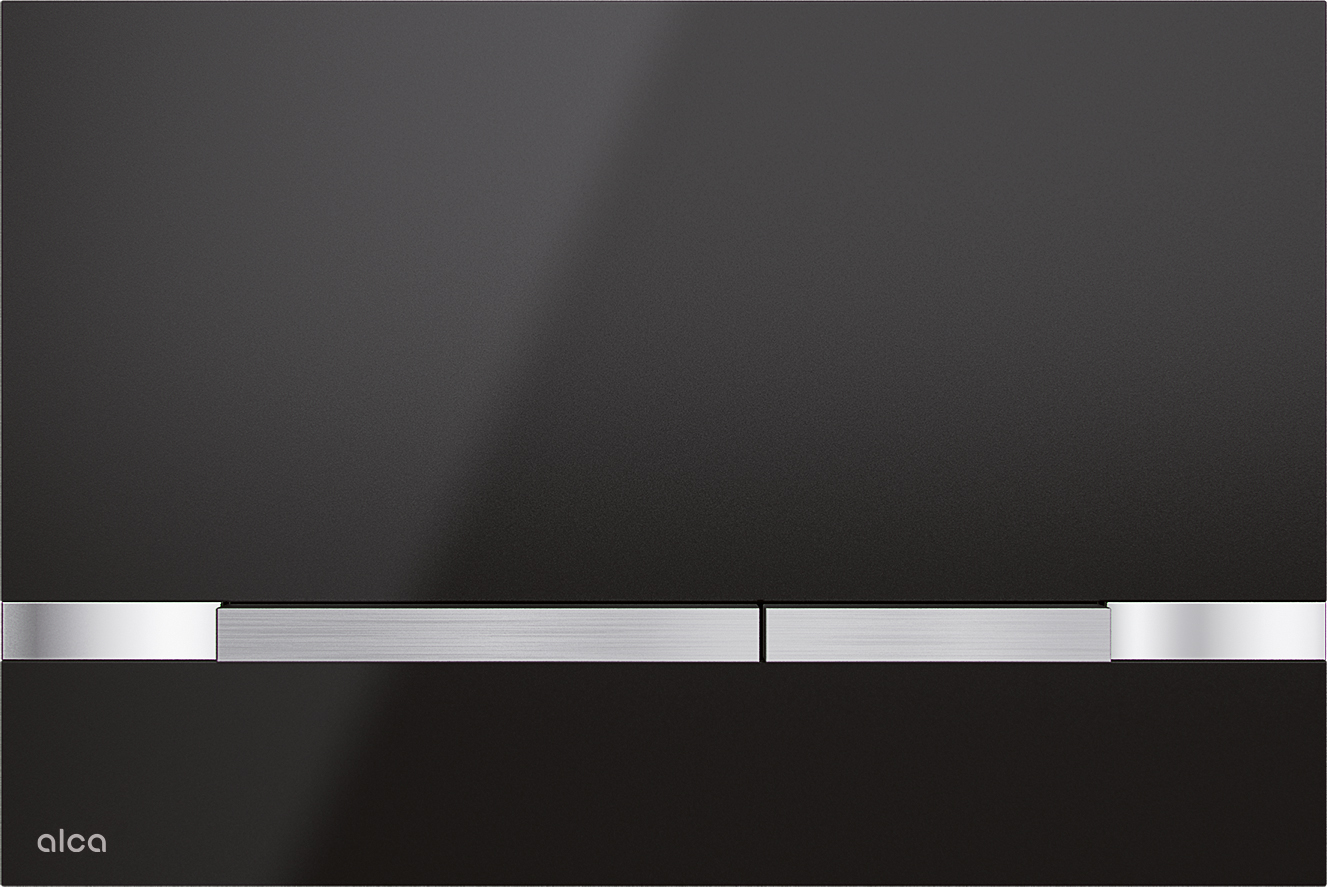 Tlačítko ovládací Alca Stripe-Black nerez-černá-lesk ALCADRAIN