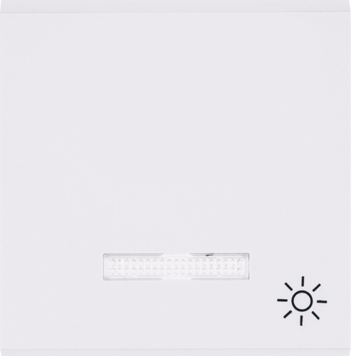 Kryt spínač jednoduchý s průzorem Hager Lumina Světlo bílá HAGER