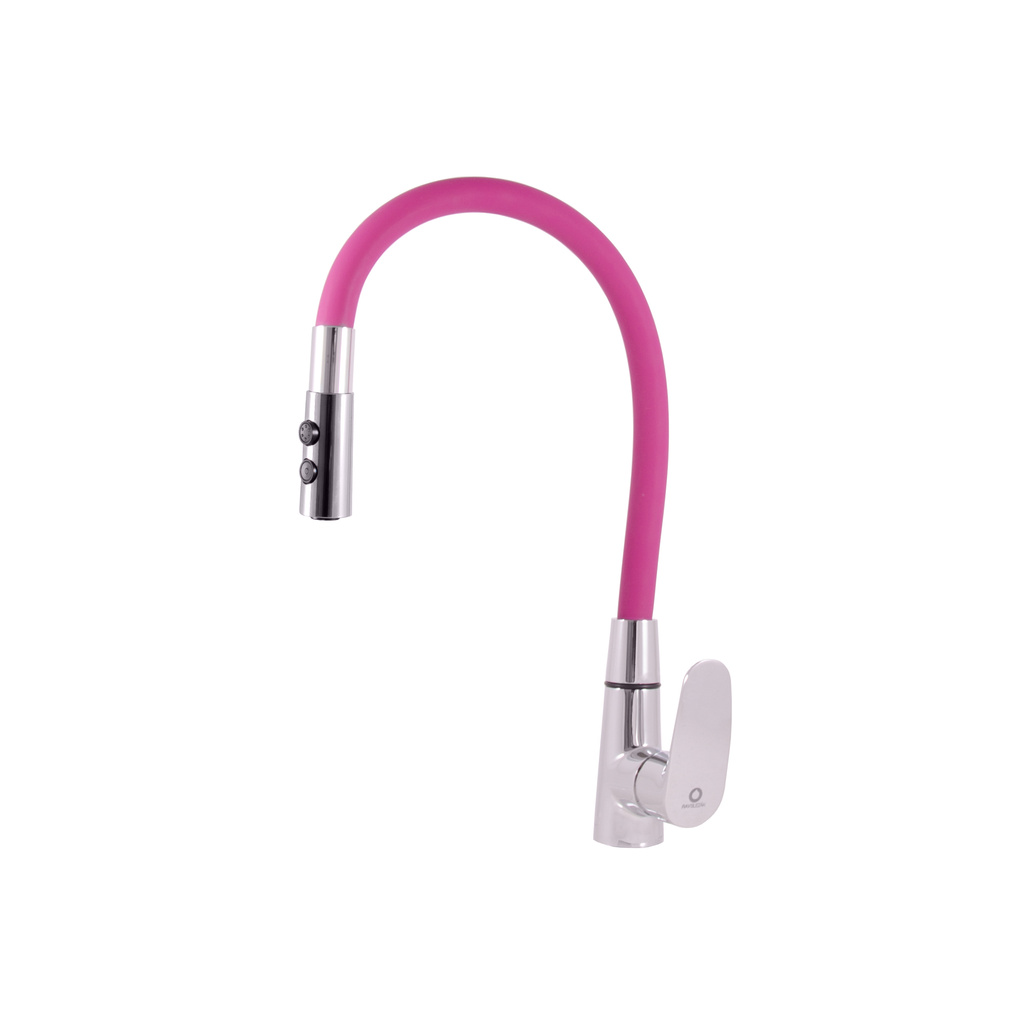 Baterie dřezová stojánková RAV-Slezák Amur AM719.0/12R chrom-růžová SLEZAK - RAV CZ