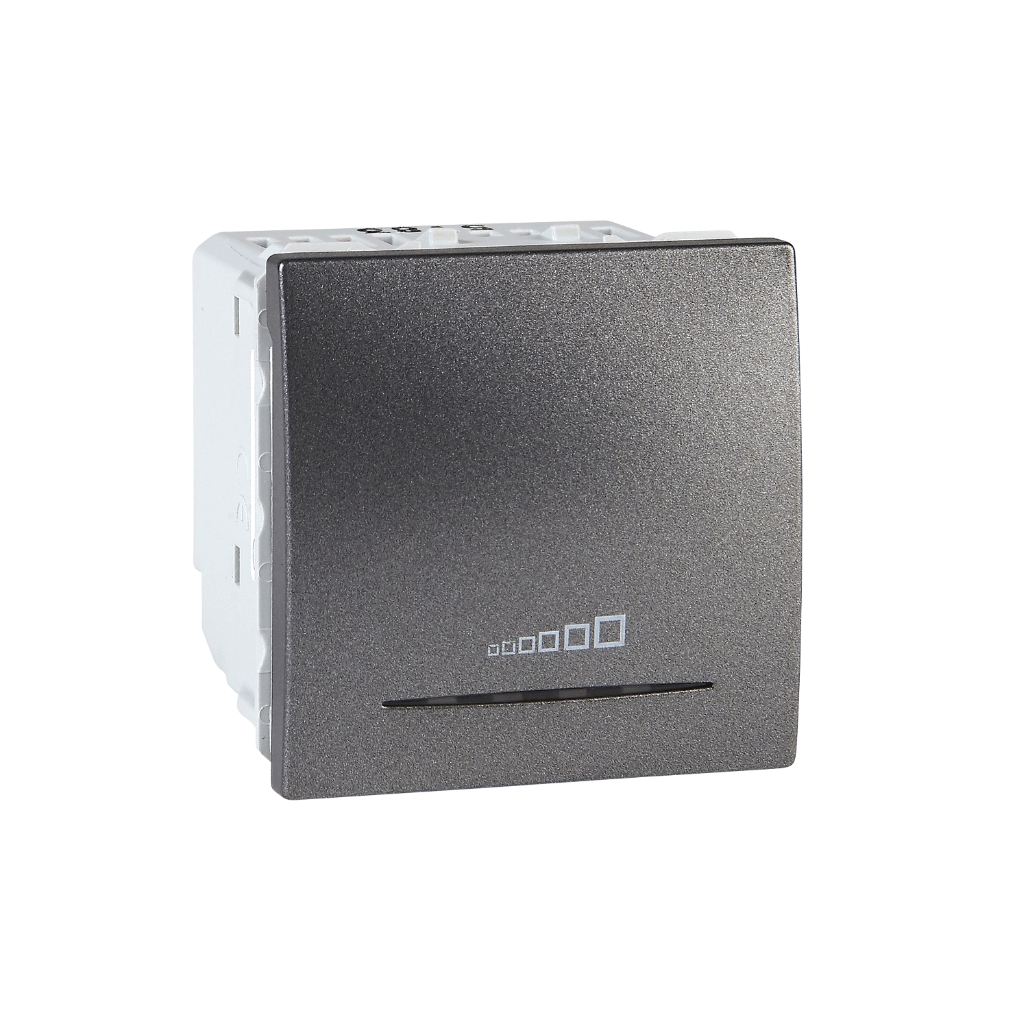 Stmívač tlačítkový Schneider Unica 20–350 W grafit