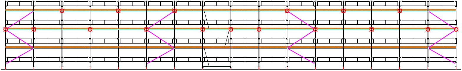 Lešení rámové fasádní SCASERV Sprint 75 s kotvením 400 m2 SCASERV