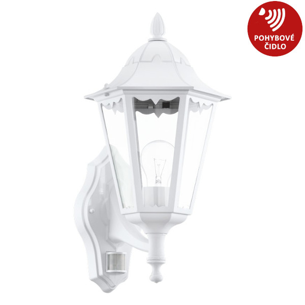 Svítidlo E27 s čidlem pohybu Eglo Navedo max. 60 W bílá přisazená EGLO