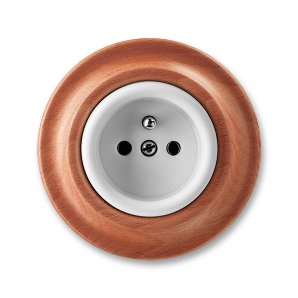 Zásuvka 230 V jednonásobná ABB Decento bílá