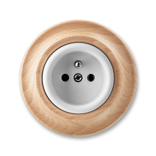 Zásuvka 230 V jednonásobná ABB Decento bílá