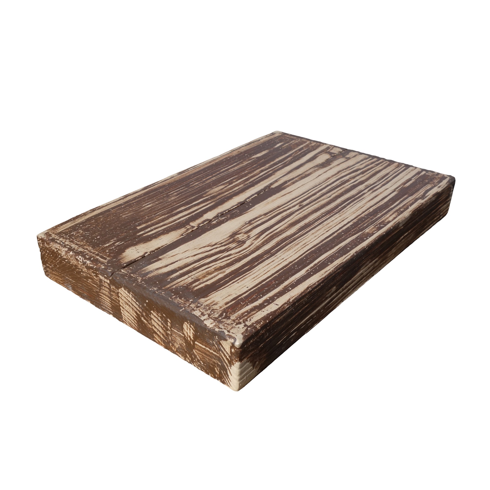 Dlažba betonová Presbeton BARK 11 reliéfní prkno béžová/hnědá 250×395×50 mm PRESBETON