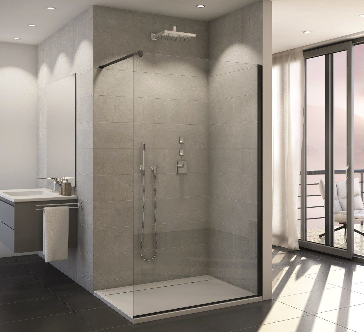 Stěna pevná SanSwiss STR4P 1300 mm