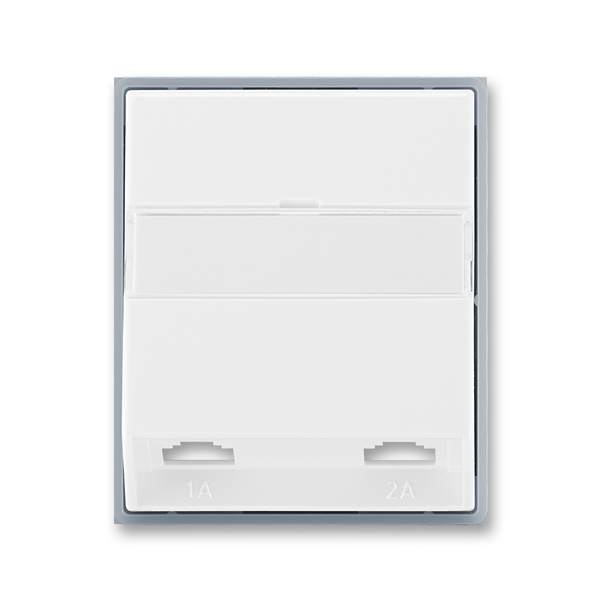 Kryt zásuvka telefonní dvojnásobná s popisovým polem ABB Element bílá