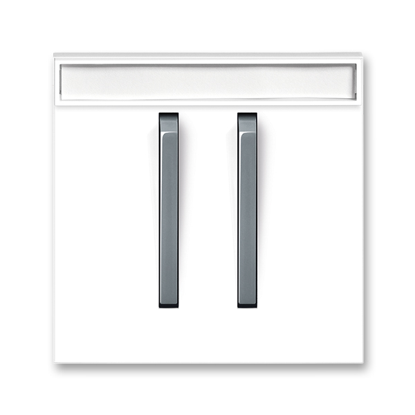 Kryt spínač dvojitý s popisovým polem ABB Neo bílá