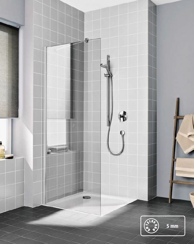 Stěna pevná Kermi CADA XS CKTWF 800 mm stříbrná/čiré sklo KERMI