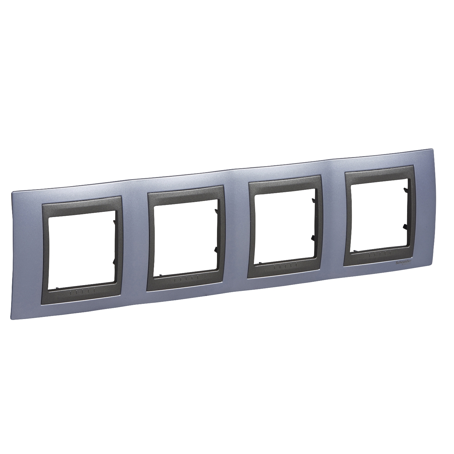 Rámeček Schneider Unica Top čtyřnásobný horizontální grafit