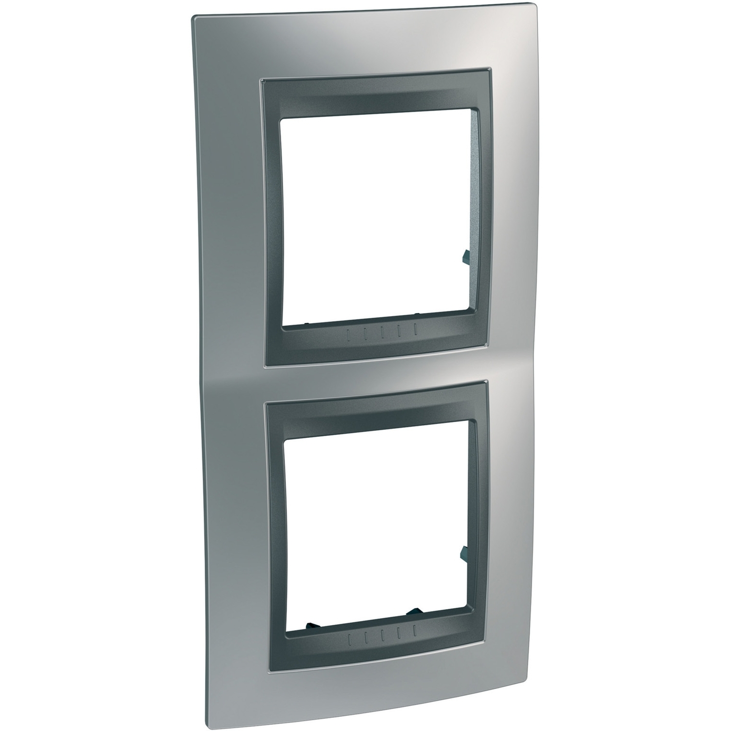 Rámeček Schneider Unica Top dvojnásobný vertikální grafit