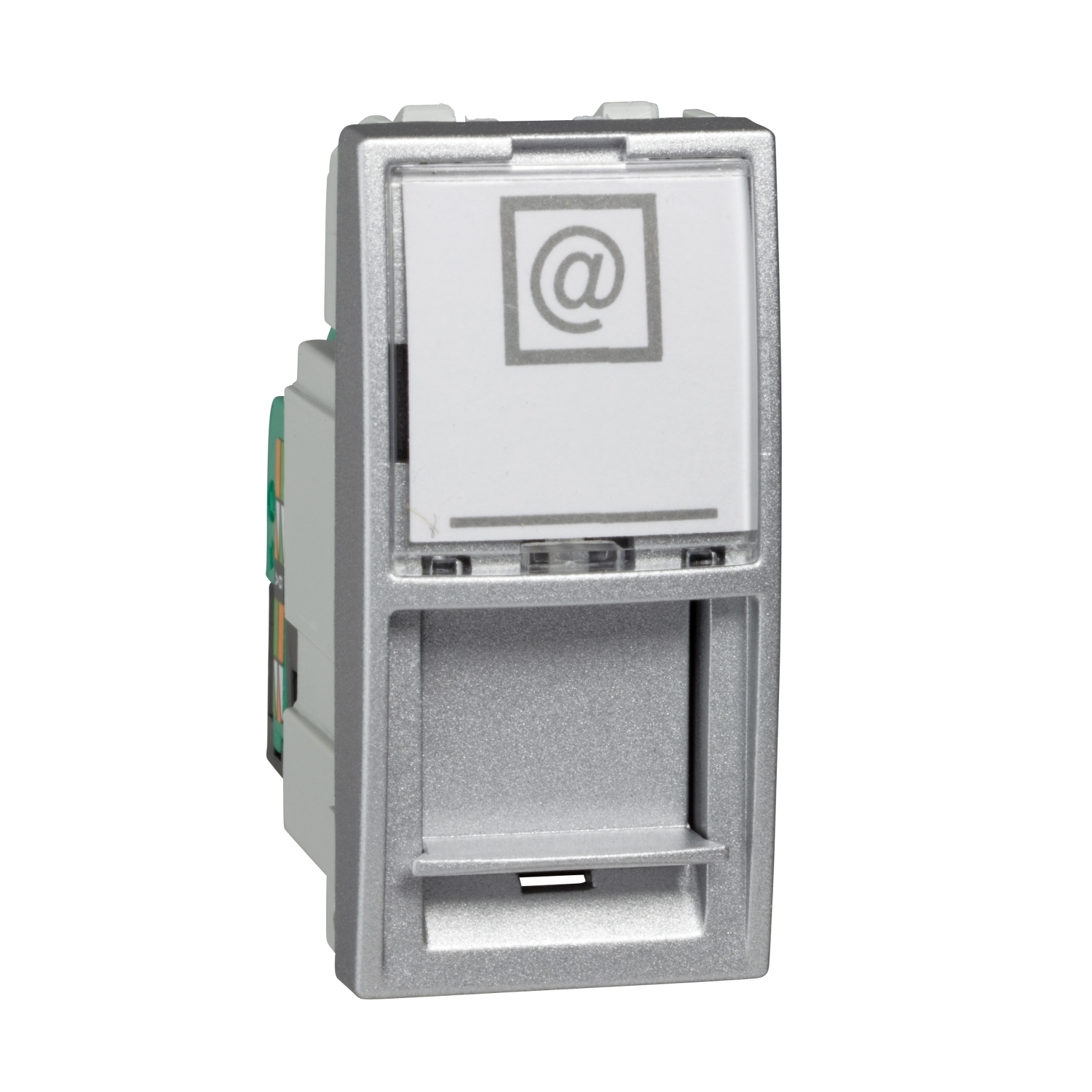 Zásuvka datová Schneider Unica CAT5e 1× RJ45 1 modul aluminium Schneider