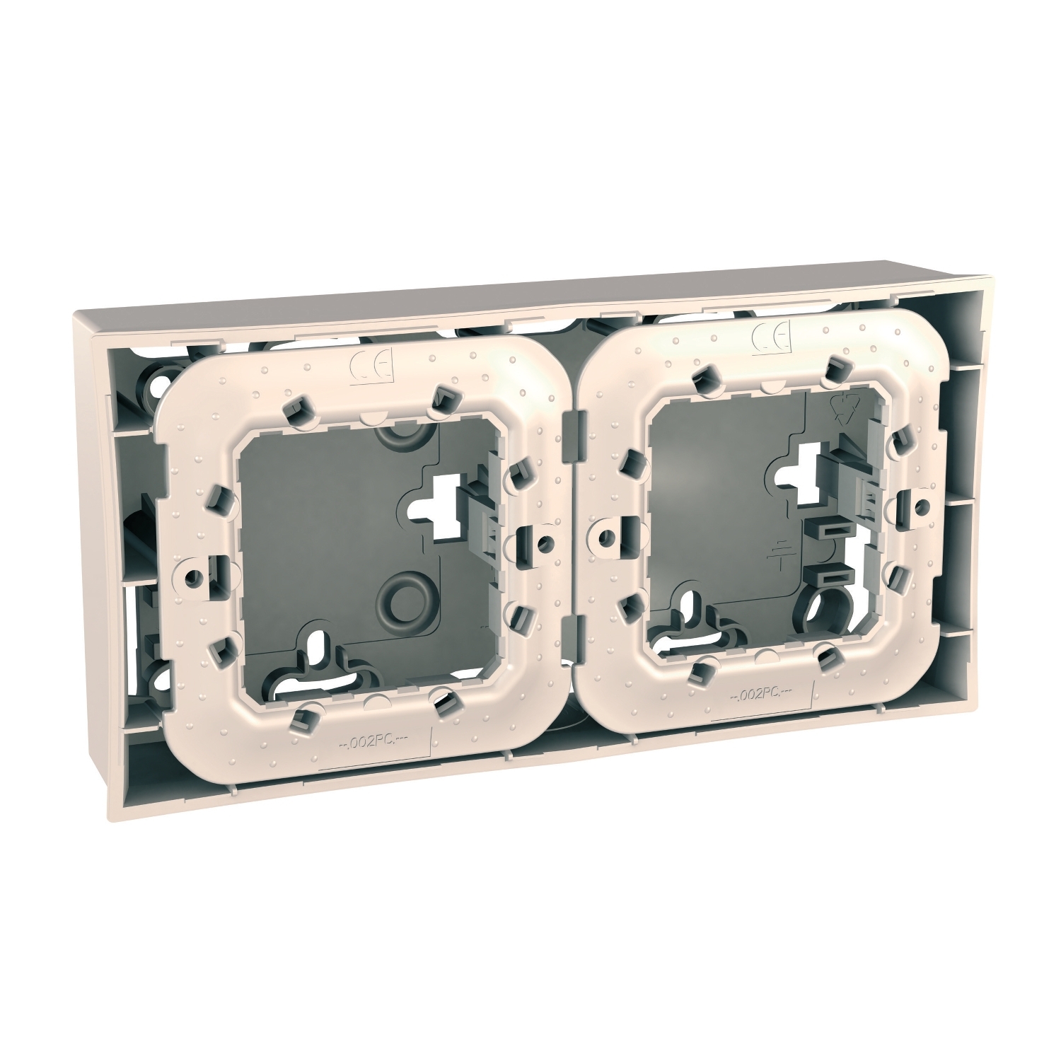 Krabice nástěnná Schneider Unica Plus/Top dvojnásobná marfil Schneider