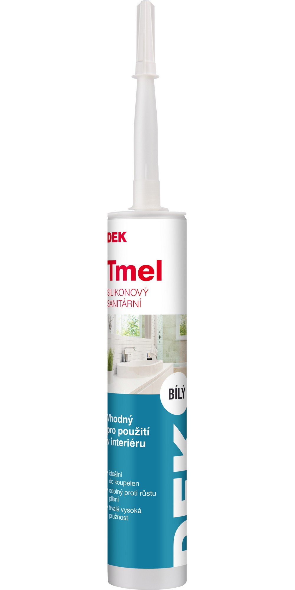 Tmel silikonový sanitární DEK bílý 310 ml DEK