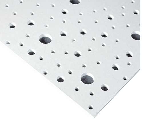 Deska perforovaná Rigips Rigiton RL 12-20-35 1 200×2 000 mm bílá