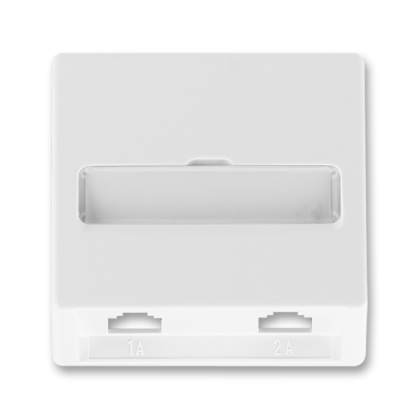 Kryt zásuvka telefonní dvojnásobná s popisovým polem ABB Classic jasně bílá ABB