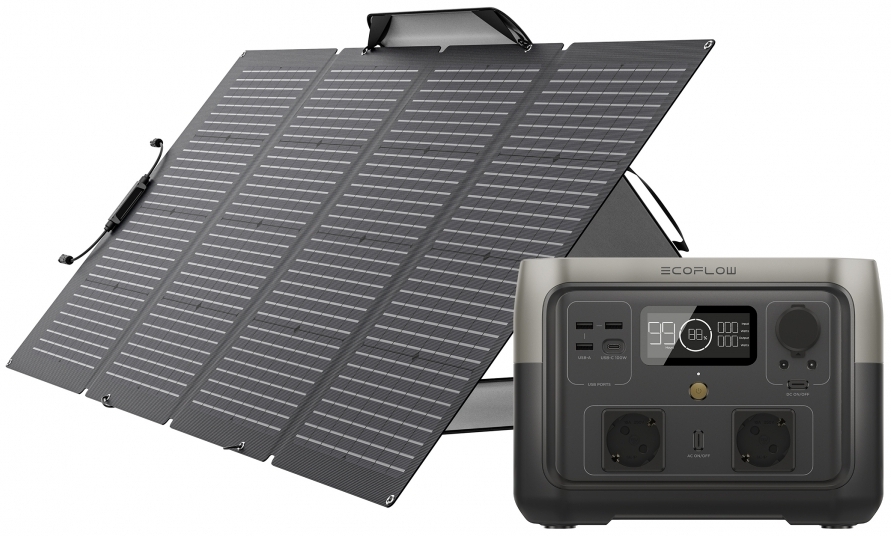 Elektrocentrála AKU EcoFlow River 2 Max + solár. panel 220 W EcoFlow