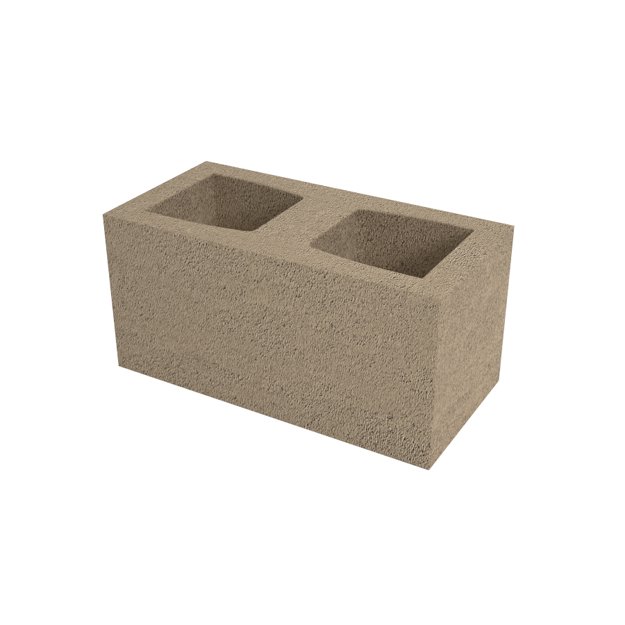 Tvárnice plotová hladká DITON H bez fazety písková 190×390×190 mm DITON