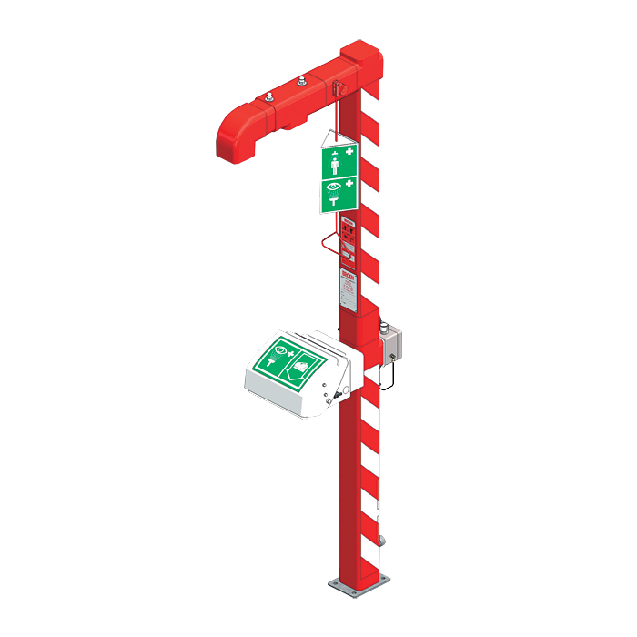 Volně stojící venkovní tělní a oční sprcha Sanela SLSN 23HO SANELA