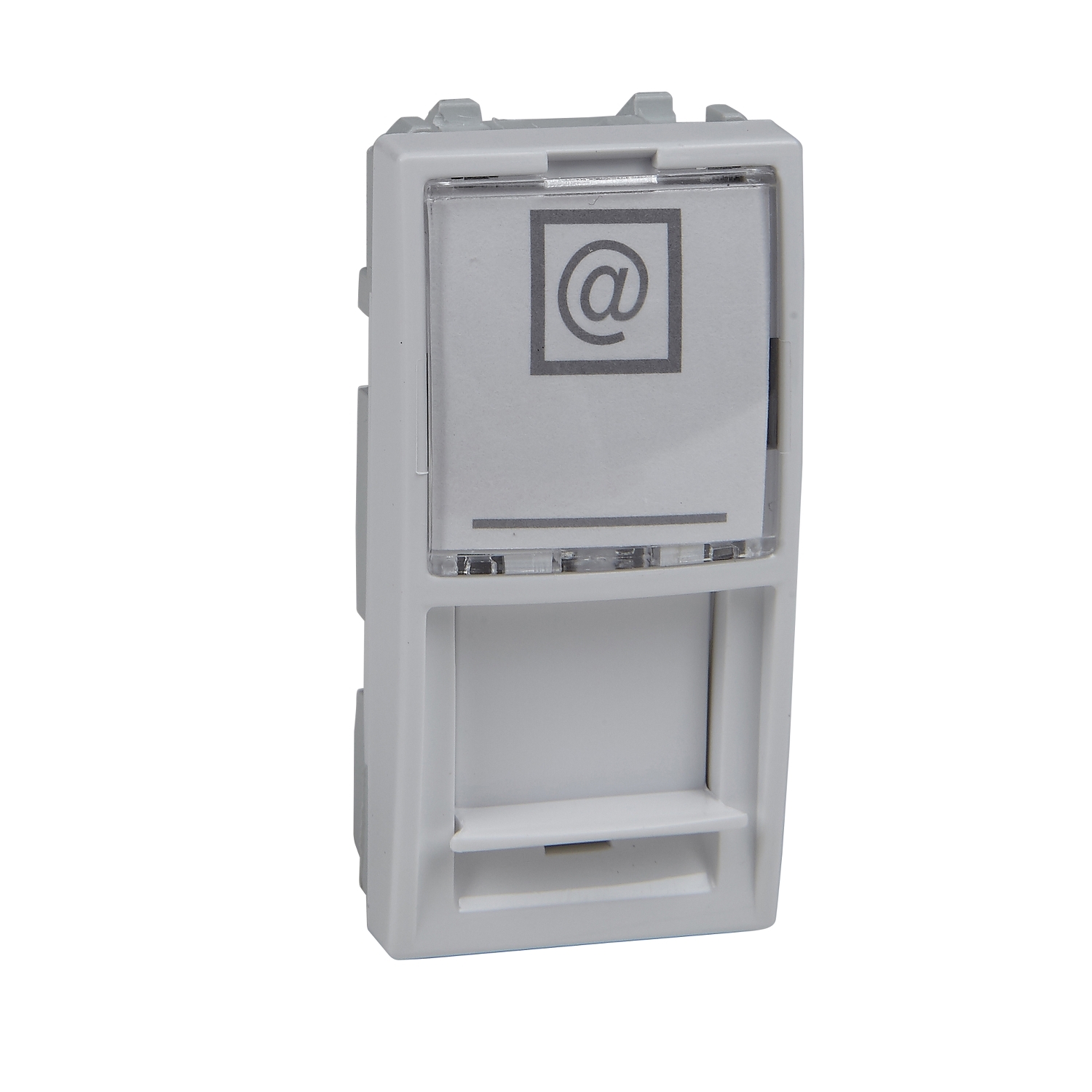 Kryt zásuvka datová jednonásobná s popisovým polem Schneider Unica 1 modul polar Schneider