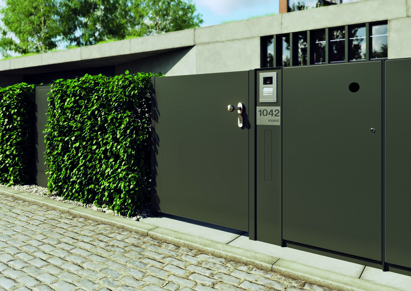 Schránka poštovní a zvonek JAP Liberty Ringie 200×400×1660 mm RAL 7016