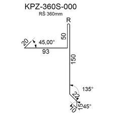 Závětrná lišta RS360SS SP25 RAL7035 0